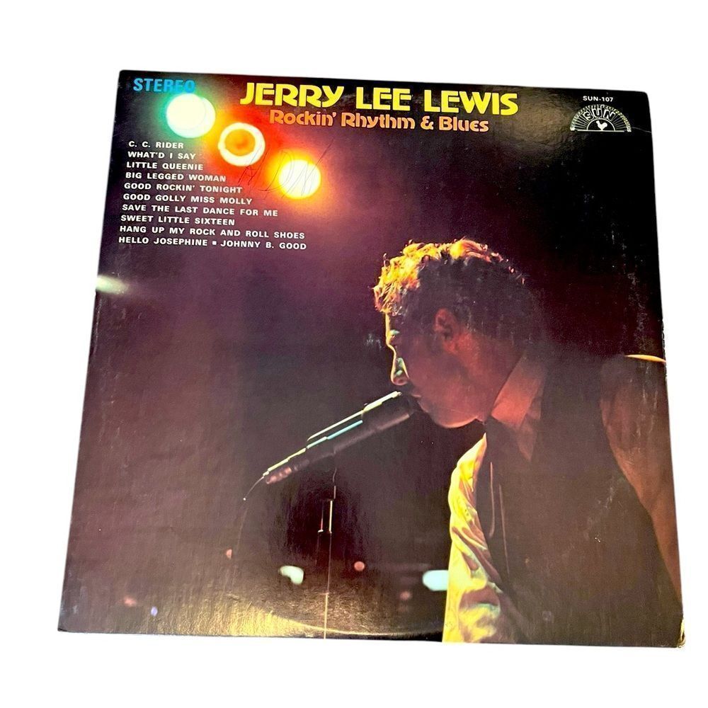 RARE JERRY LEE LEWIS “ROCKIN’ RHYTHM & BLUES” VINYL RECORD LP‎ SUN RECORDS